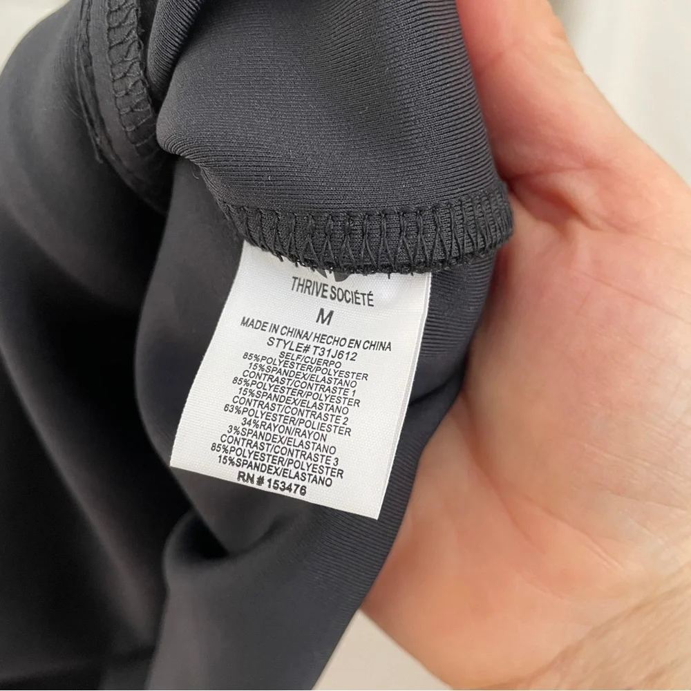 Thrive Société White Black Ring Pull Hoodie T31J612 Medium